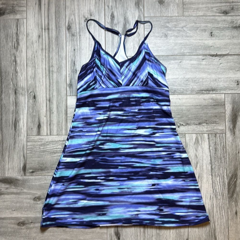 Tehama Women's Blue Racerback Athletic Summer Dress Size Small